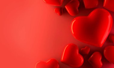 Kırmızı kalp arka plan, sevgi Sevgililer günü