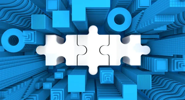 Birleşme ve satın alma iş kavramı, birleştirme şirket bulmaca üzerinde 