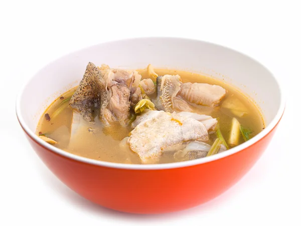 Пряний рибний суп, гарячий суп — стокове фото