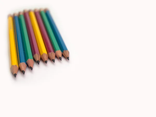 Zbliżenie ołówek, umieścić na białym tle — Zdjęcie stockowe