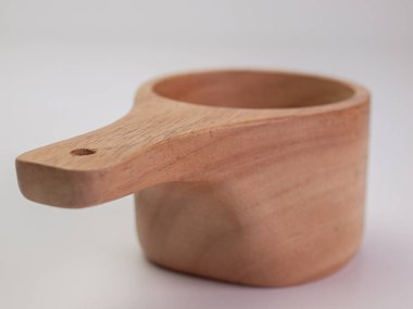wooden bowl (scoop) (soft focus )  