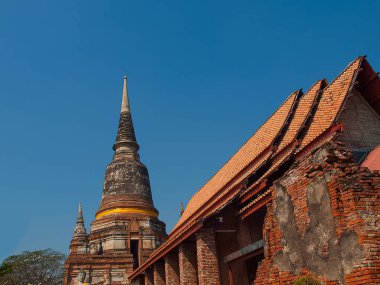 Wat Yai Chaimongkol Ayutthaya, Tayland.