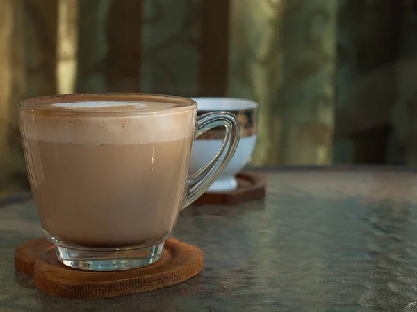 Ранкова кава гарячою — стокове фото