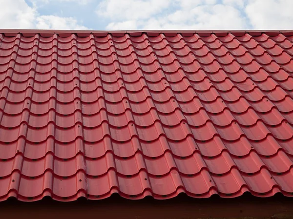 Red modern roof — Stock Photo, Image