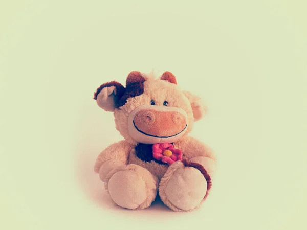 Cow doll on white background. — Stock Photo, Image