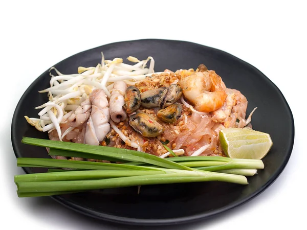 Shrimps Pad Thai, Thai Food . — стоковое фото