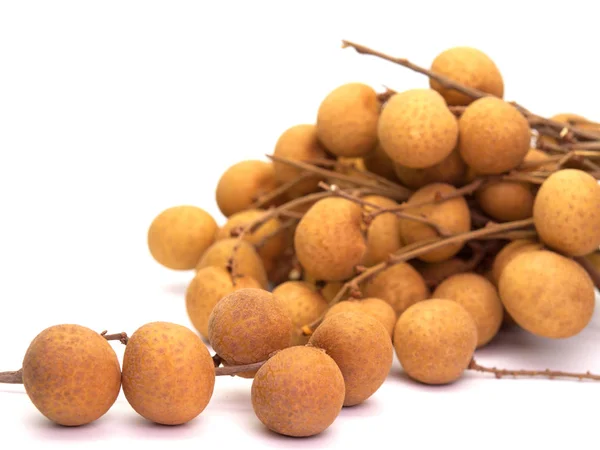 Longan Fruit Placed on a white background. — Stock Photo, Image