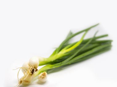 Yakın kadar taze soğan.