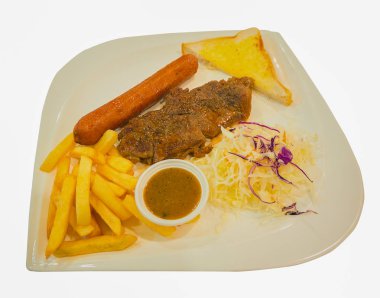 Izgara biftek ve patates..