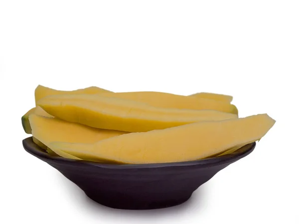 Žlutá zralé mango, zdravé potraviny. — Stock fotografie