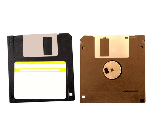 Disco floppy isolato su sfondo bianco. — Foto Stock