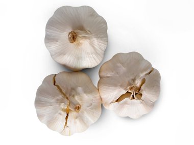 Güzel üstten görünüm sarımsak. (kırpma yolu) 