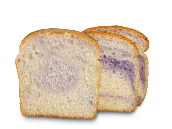 Scheibe Brot Isoliert Auf Weißem Hintergrund Dies Hat Ausschnittspfad — Stockfoto