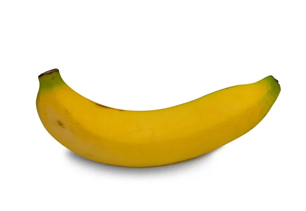 Banana Cavendish Aislada Sobre Fondo Blanco Esto Tiene Ruta Recorte — Foto de Stock