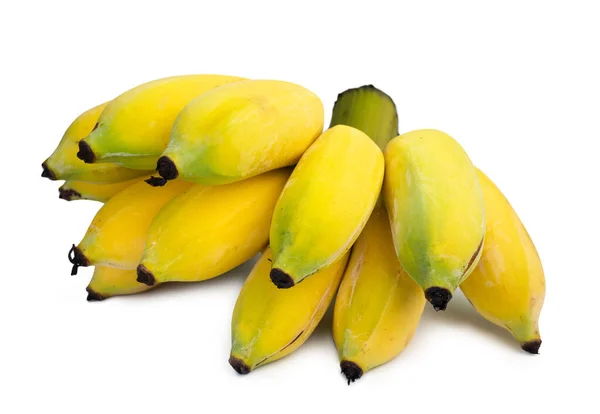Banana Pisang Awak Isolada Sobre Fundo Branco Isso Tem Caminho — Fotografia de Stock