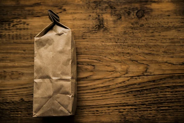 Brown lunch bag — Stock Photo, Image