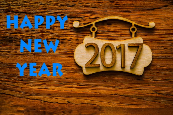 Signboard and  happy new year text — Stock Photo, Image