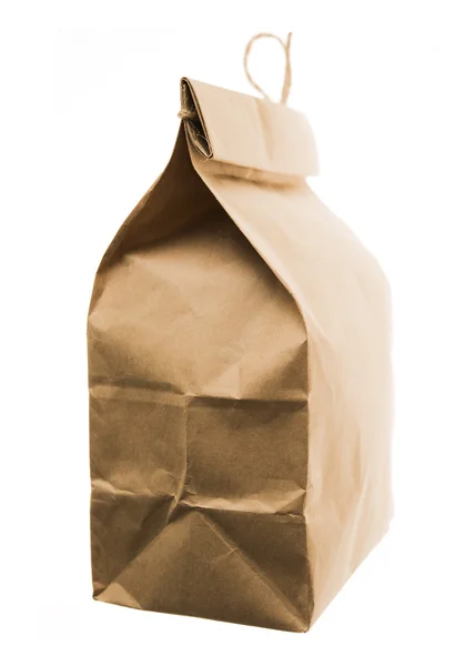 Lunch brown paper bag — Stock Photo, Image