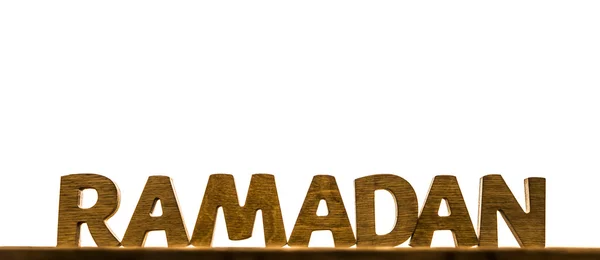 Fából készült word ramadán — Stock Fotó