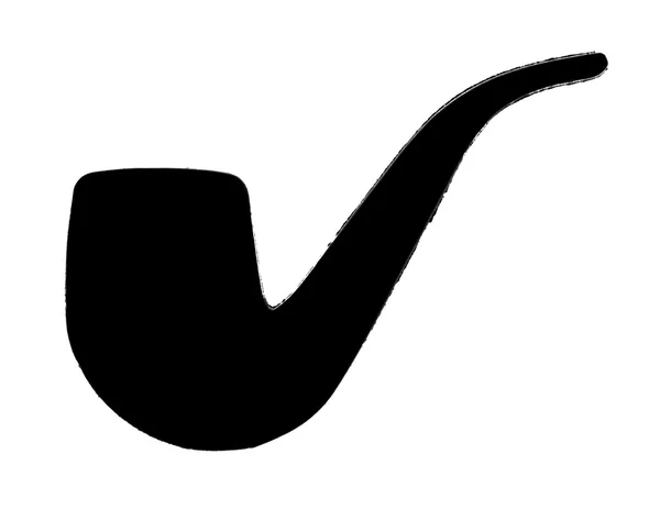Silhuetten av tobak pipe — Stockfoto