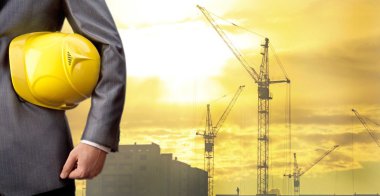 Bina arka plan üzerinde mühendisi