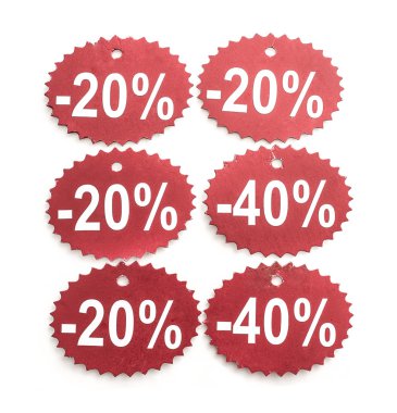  Kırmızı fiyat etiketleri 