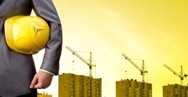 Bina arka plan üzerinde mühendisi