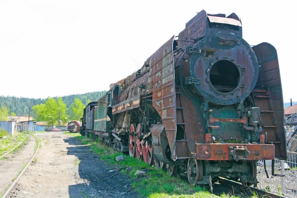 Locomotora de vapor envejecida — Foto de Stock