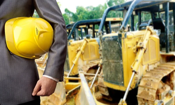 Engineer with yellow helmet — Stock Photo, Image