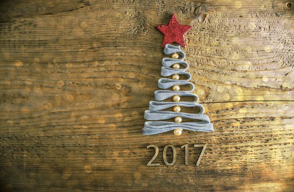 Albero di Natale con stella — Foto Stock