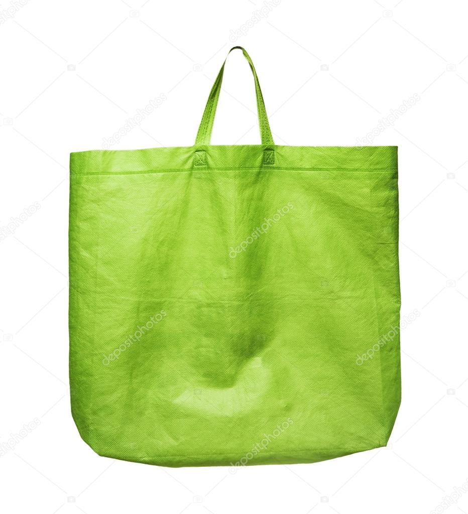Fabric tote,  green bag 