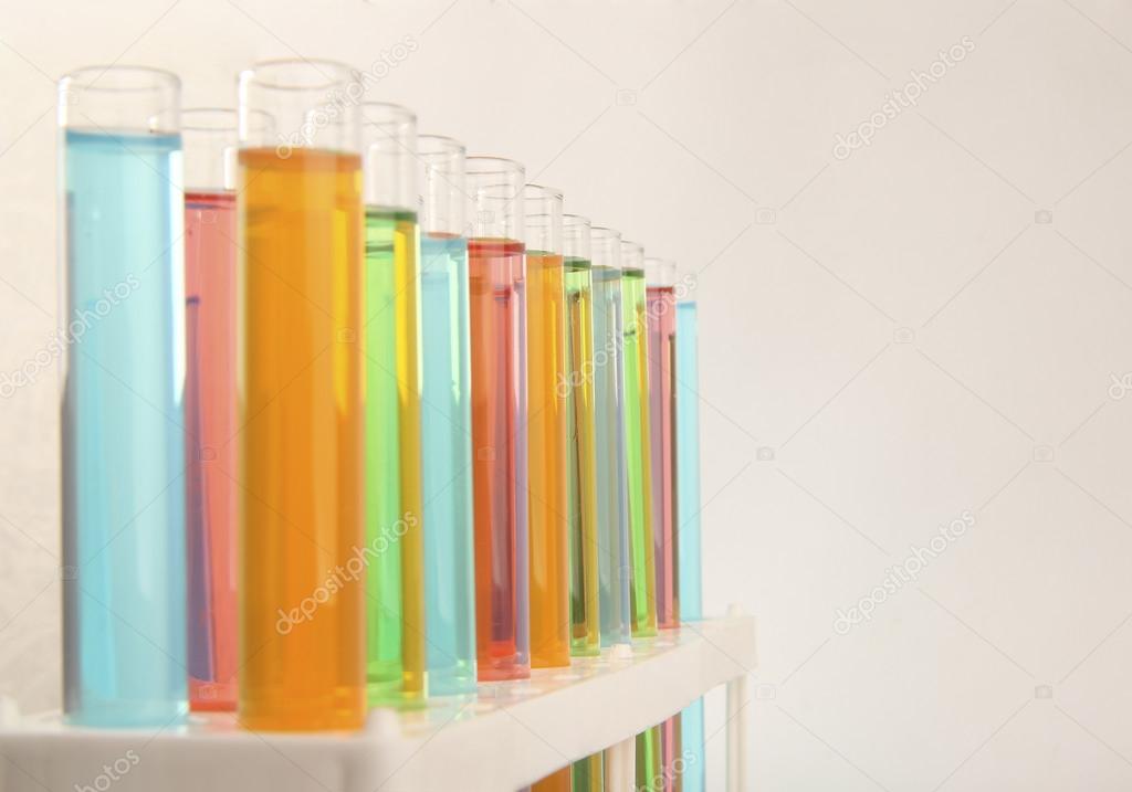 test tubes arranged in rows