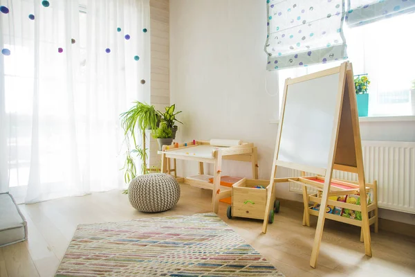 children room and furniture and natural green plants