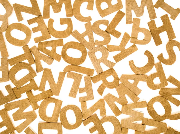 Letras do alfabeto de madeira — Fotografia de Stock