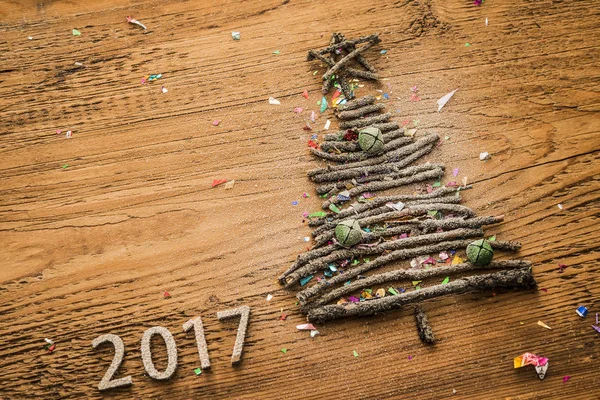 Feliz ano novo 2017 cartão — Fotografia de Stock