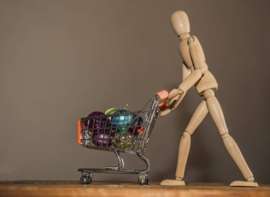 oyuncaklar ile arabası itme şekil