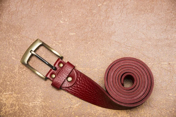 red leather belt