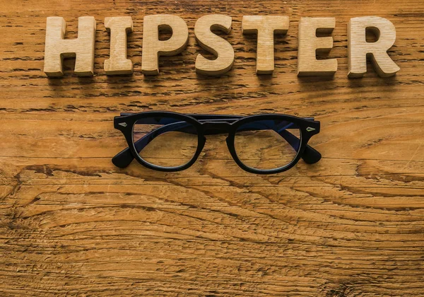 Hipster word och snygga brillor — Stockfoto