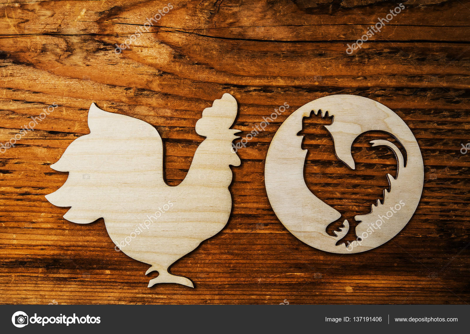 Wooden Whit Rooster Sign Stock Photo Borjomi88 137191406 Wooden Whit Rooster Sign Stock Photo