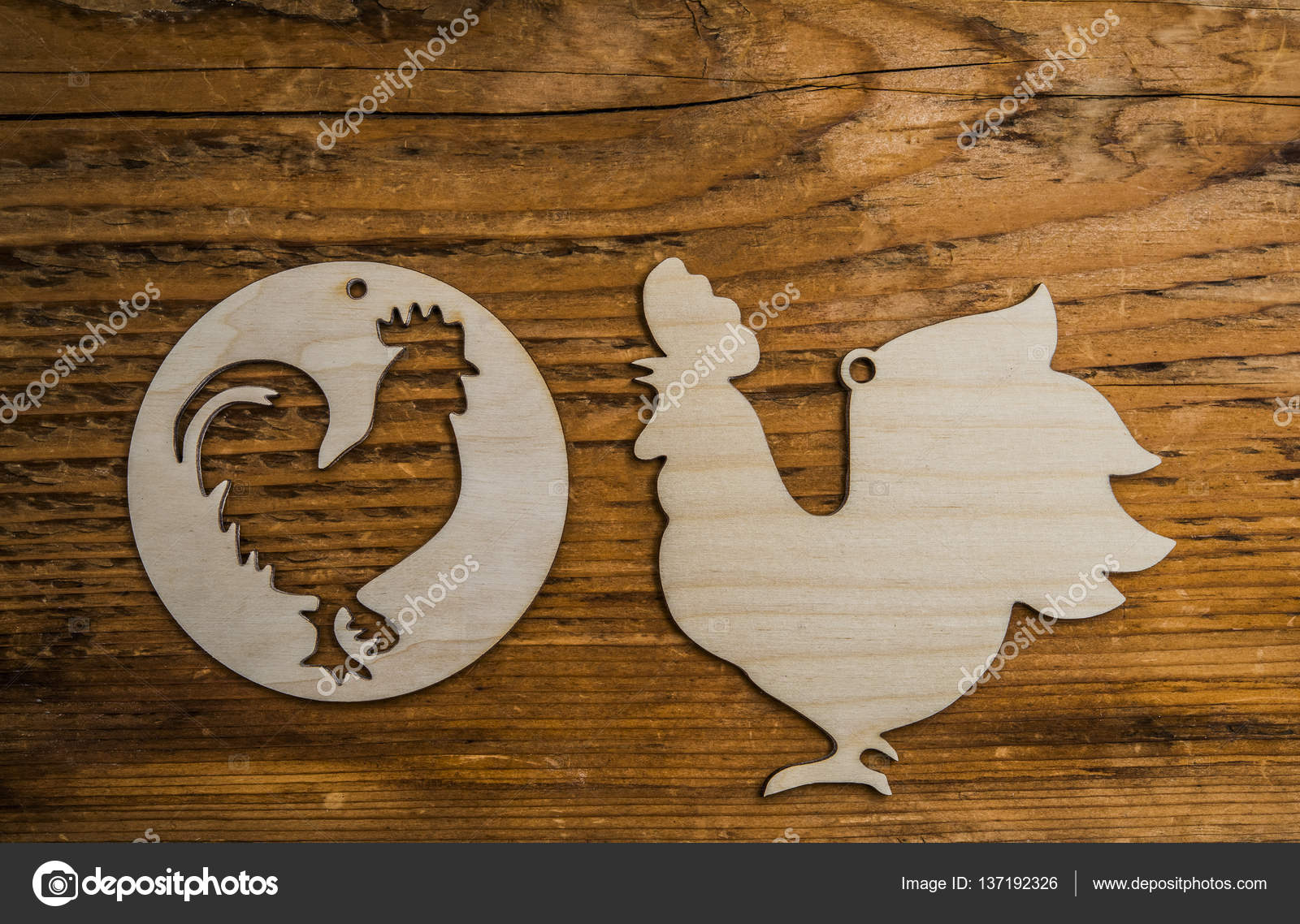 Wooden Whit Rooster Sign Stock Photo Borjomi88 137192326 Wooden Whit Rooster Sign Stock Photo