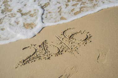 Sayı üzerinde el yazısı deniz kıyısı 