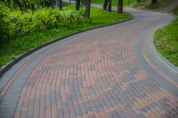 Parkın içinden taş yol