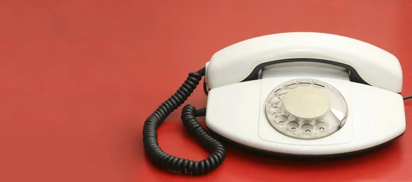 Plastic old-fashioned phone — Stock Photo, Image