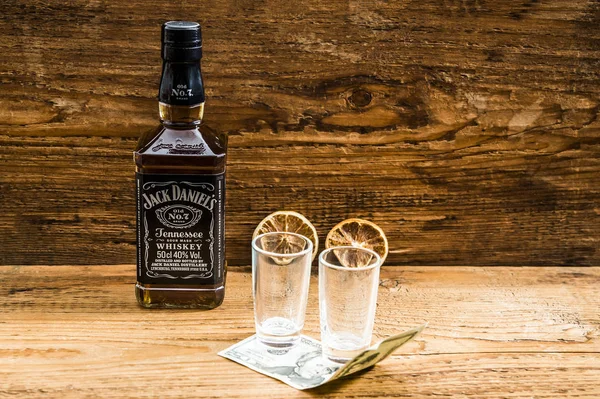 Butelka z Jack Daniel's — Zdjęcie stockowe
