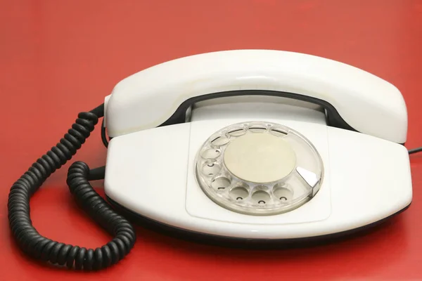 Telefone antiquado plástico — Fotografia de Stock