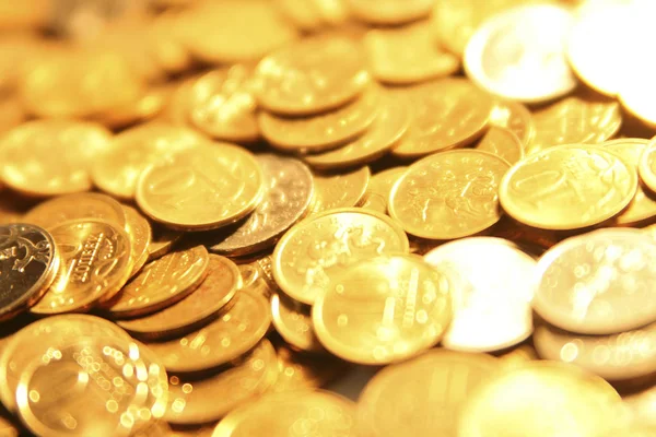 Russische gouden munten. — Stockfoto