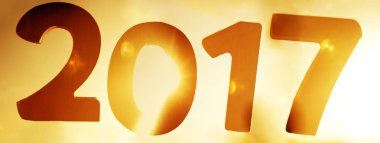 Mutlu yeni yıl 2017 kavramı 