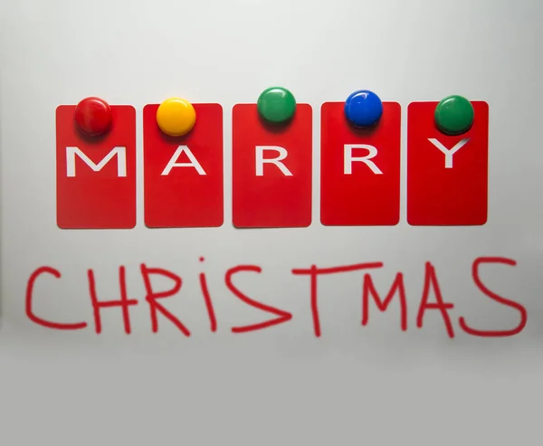 Merry Christmas  text on magnets