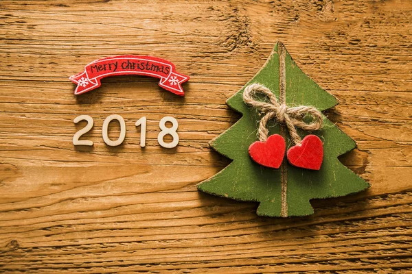 Árbol de Navidad con corazones — Foto de Stock