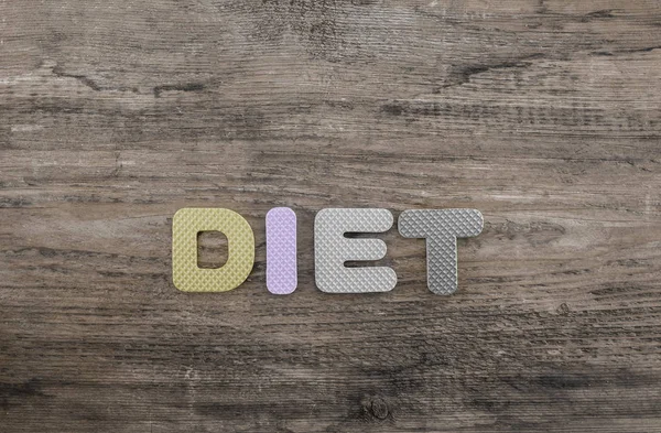 Diet word made from colorful letters — Stock Photo, Image